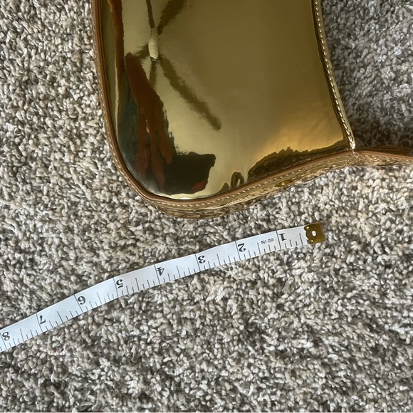 AQUA Gold Patent Leather Mini Bag in gently used condition - Picture 5 of 5